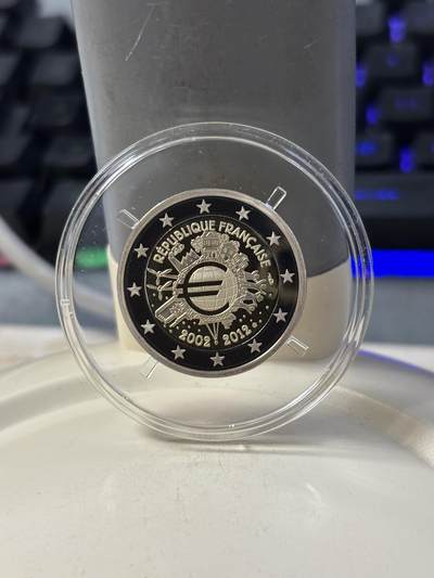 第184期拍卖 - 法国2012年货币欧圆发行10周年2欧精制双金属币，发行10000枚