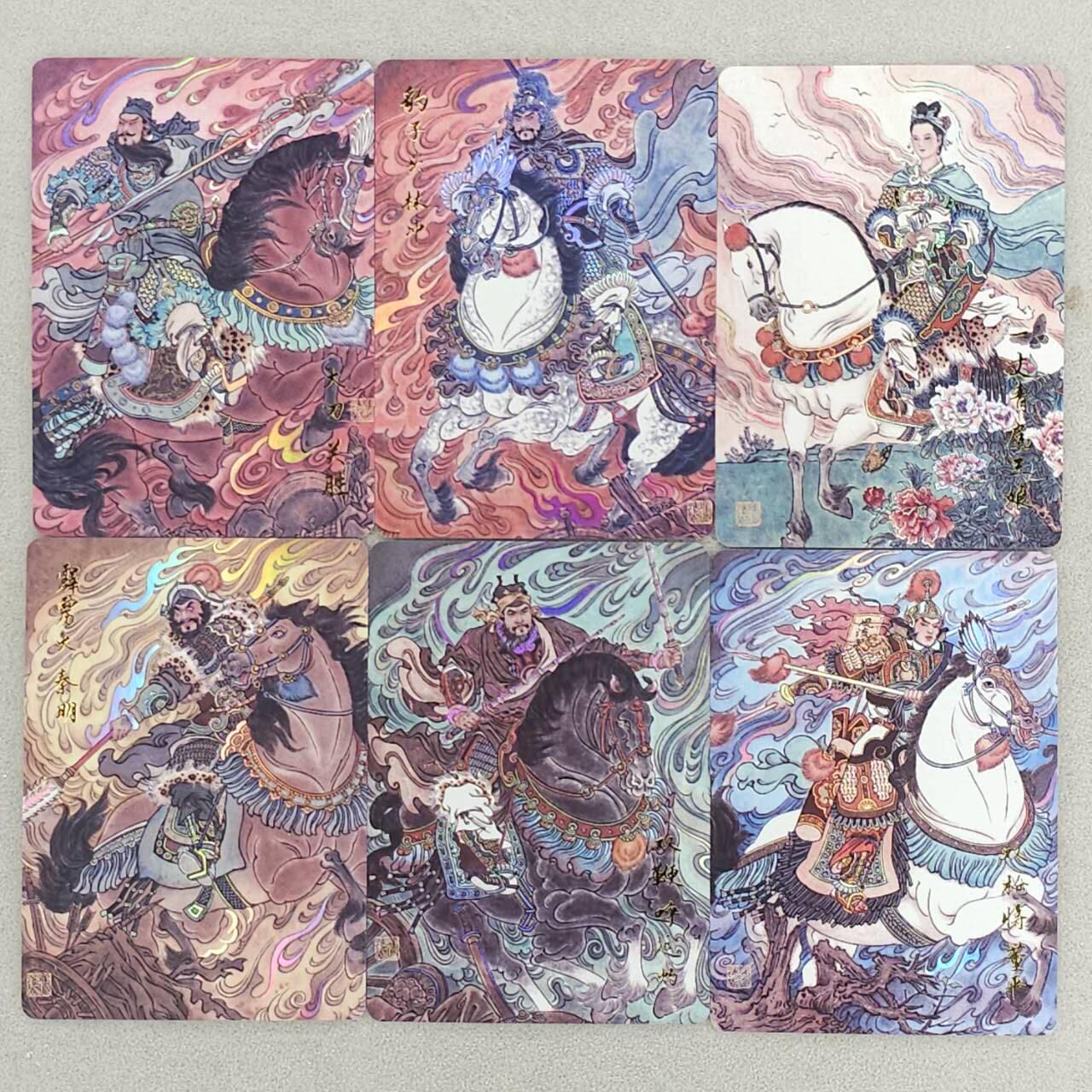 龙虎卡牌六六场 （无佣金，周六结拍，欢迎送拍） 彩闪6张 百里 冯涛-五虎将&扈三娘