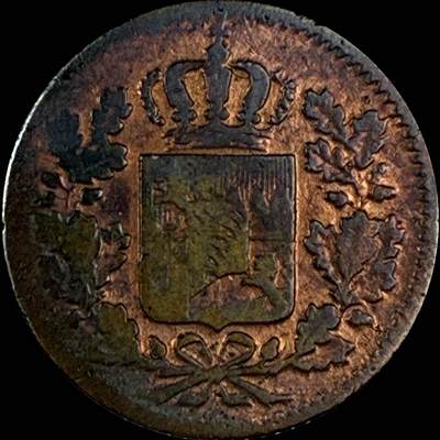 【雨安】【直播拍卖】【世界币章118期-裸币】2025-12-05 周五 19:30 保真 - [裸币德国] Germany 德国 德意志 巴伐利亚 1芬尼 1853年