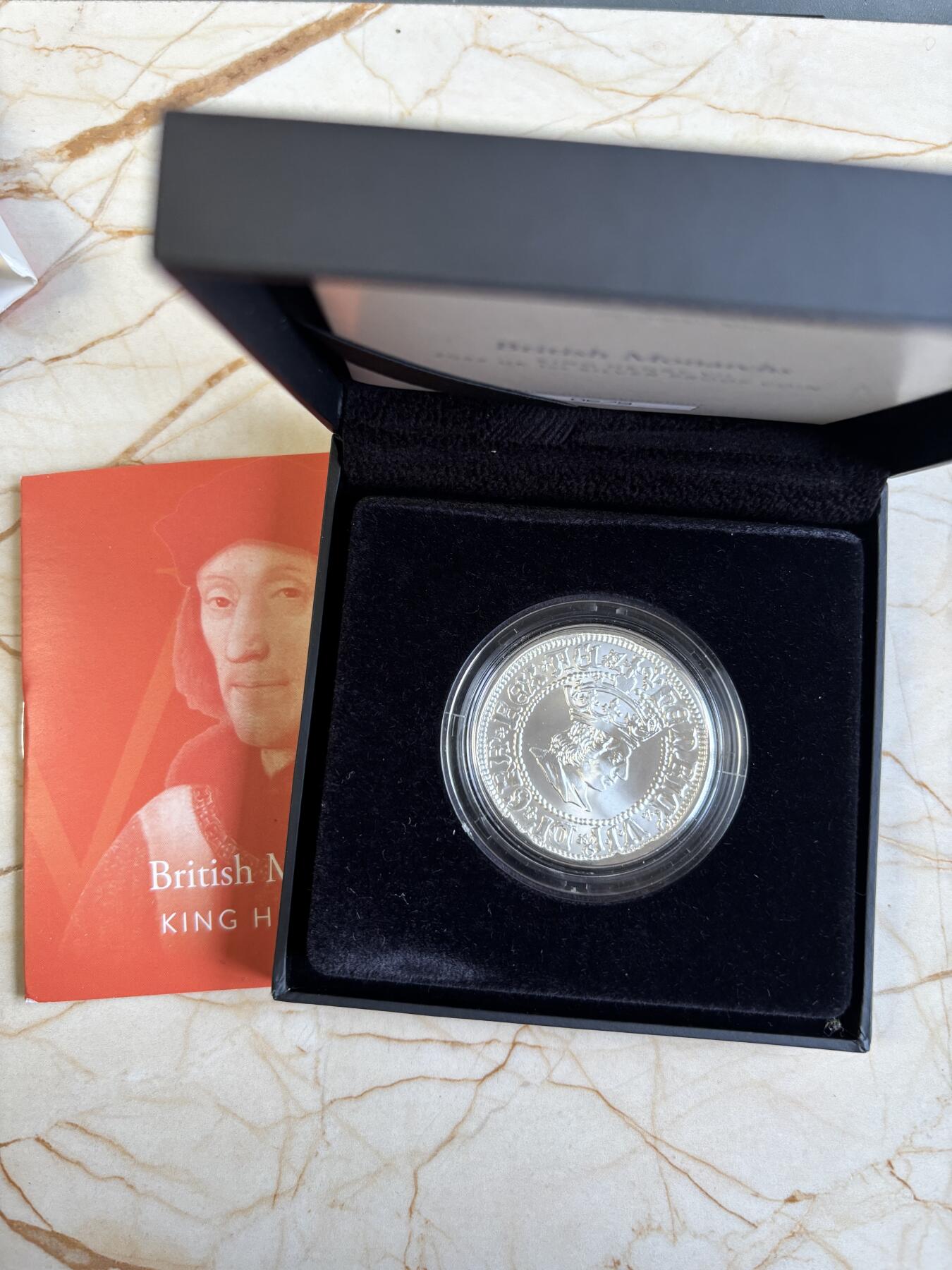 第184期拍卖 英国2022年帝王系列1亨利七世国王1盎司纪念银币，999银，发行1250枚