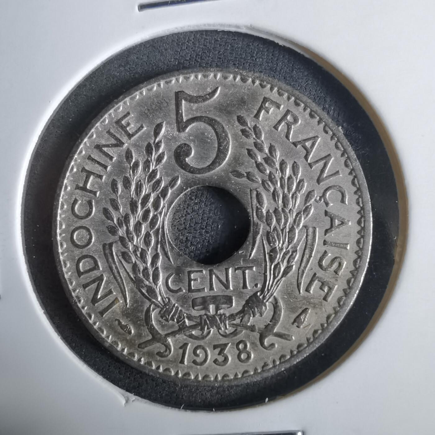 沼泽如烟--第921场 法属印度支那1938年五分