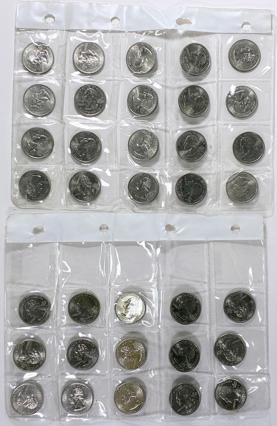 【雨安】【直播拍卖】【世界币章118期-裸币】2025-12-05 周五 19:30 保真 [现代裸币] USA 美国 纪念币 25美分 国家公园 35枚