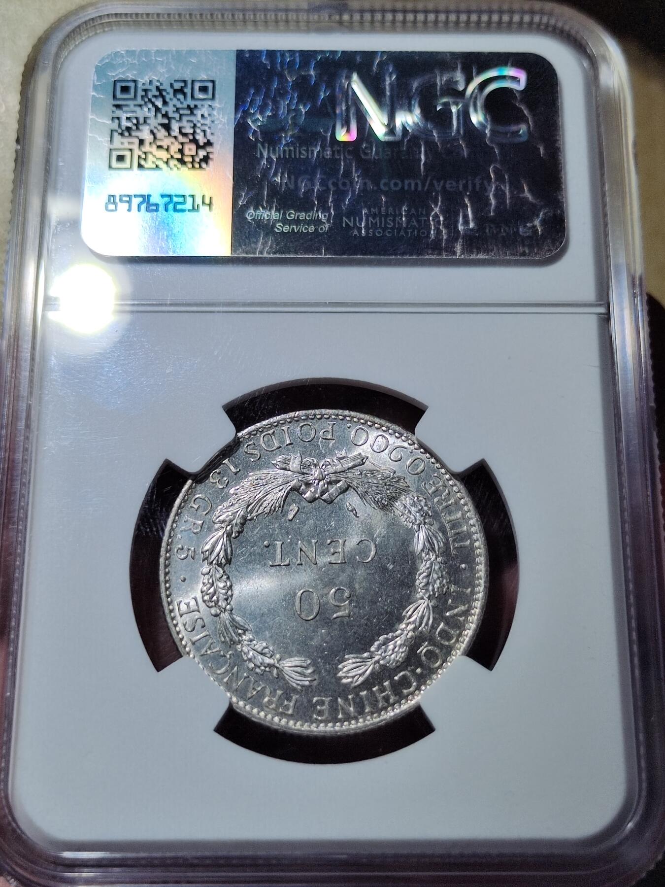 中外钱币第六场 NGC-MS65法属印支1936年坐洋五角