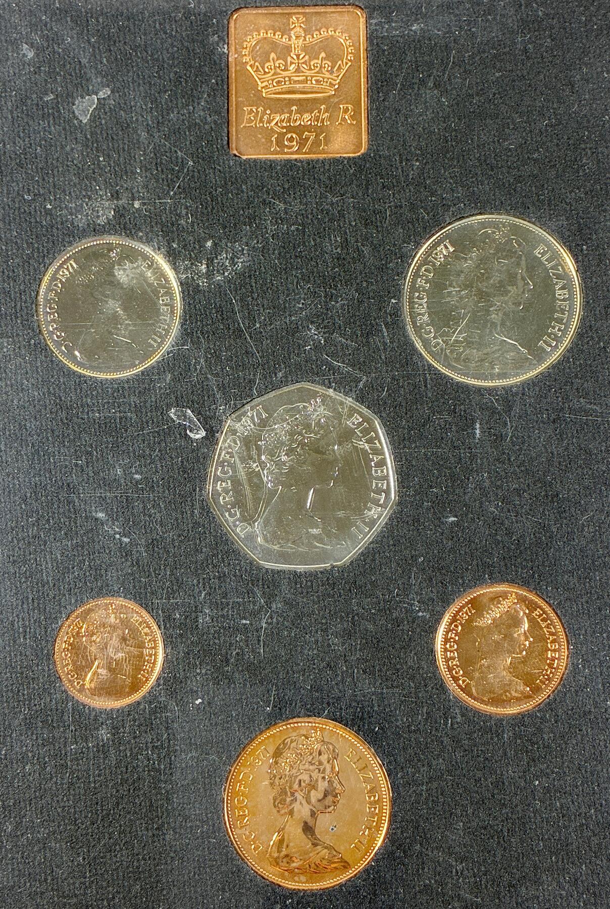 【雨安】【直播拍卖】【世界币章118期-裸币】2025-12-05 周五 19:30 保真 [现代套币] Great Britain 英国 套币 精制套币 1971年