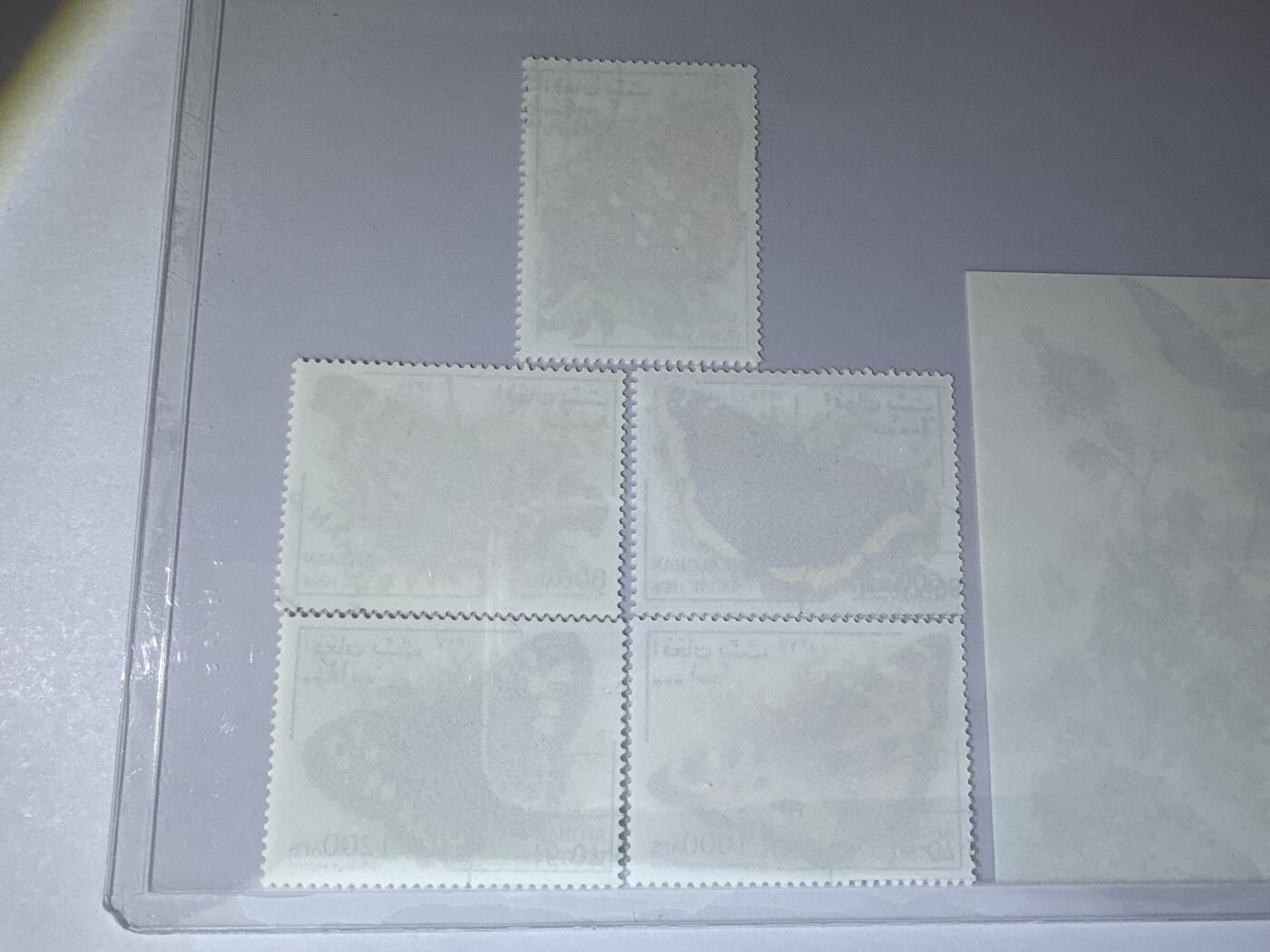 12.6邮票专场 阿富汗1998年蝴蝶系列5枚+小型张