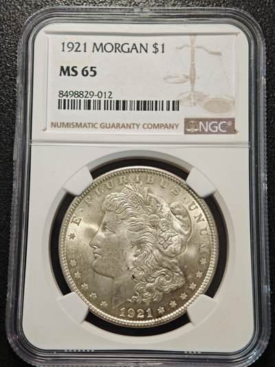 【德藏】世界币章拍卖第156期（拍品征集中~欢迎藏友联系） - 1921年 美国摩根银币 NGC MS65 原光极强