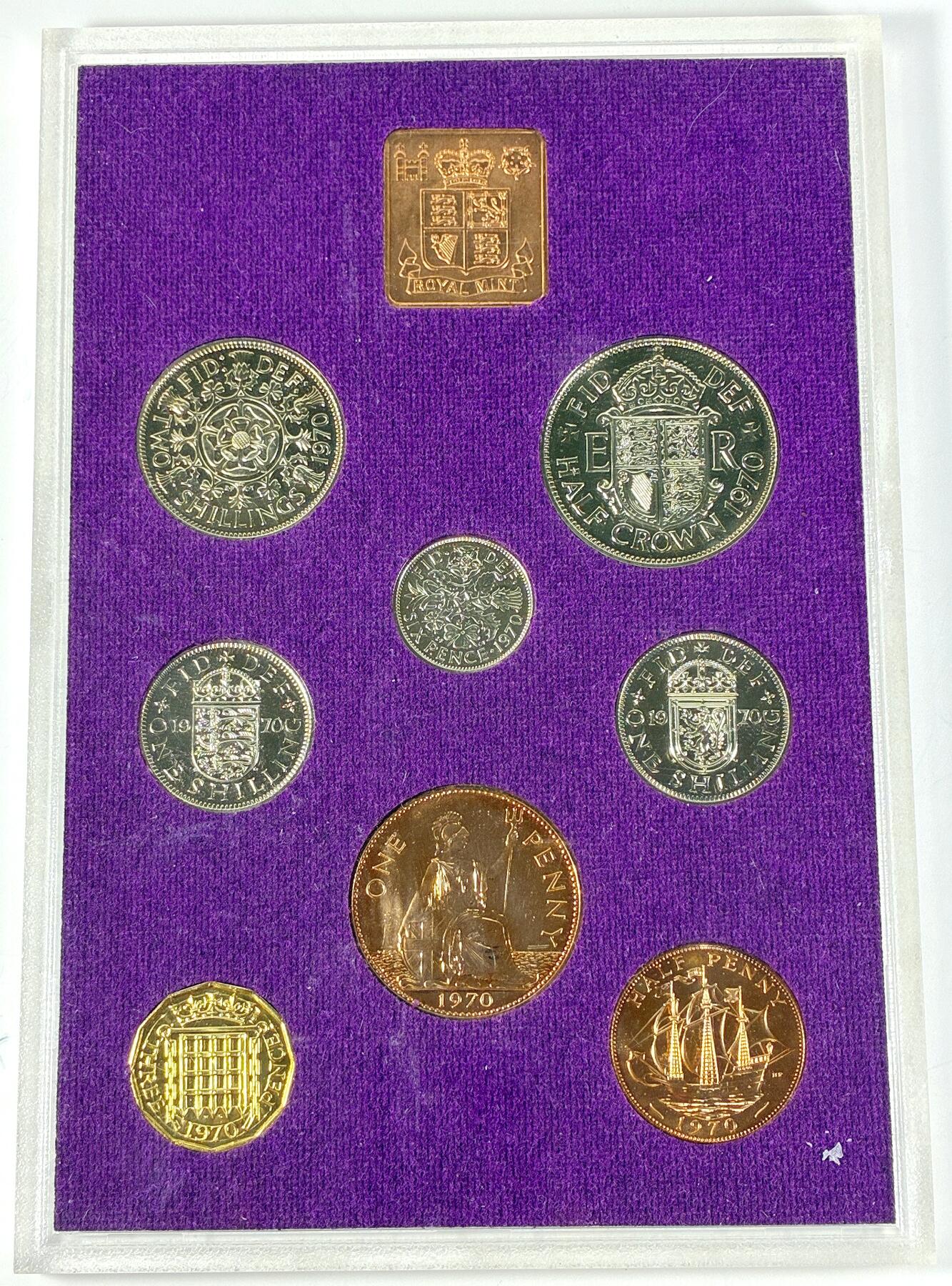 【雨安】【直播拍卖】【世界币章118期-裸币】2025-12-05 周五 19:30 保真 [现代套币] Great Britain 英国 套币 精制套币 1970年