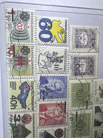 12.26邮票专场 捷克斯洛伐克盖销散票25枚