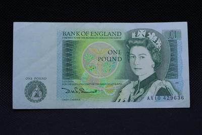 【淘币小摊】限时拍第八百二十一拍  纸币场  满百包邮可预留两周  周一统一发货  -  英格兰银行1镑纸币【有折】