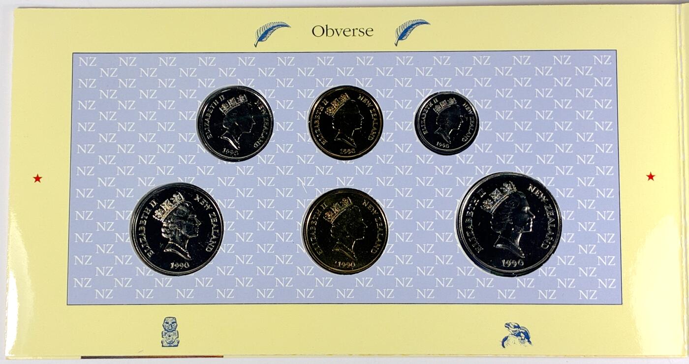 【雨安】【直播拍卖】【世界币章118期-裸币】2025-12-05 周五 19:30 保真 [现代套币] New Zeeland 新西兰 套币 1990年