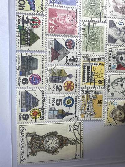 12.26邮票专场 捷克斯洛伐克盖销散票25枚