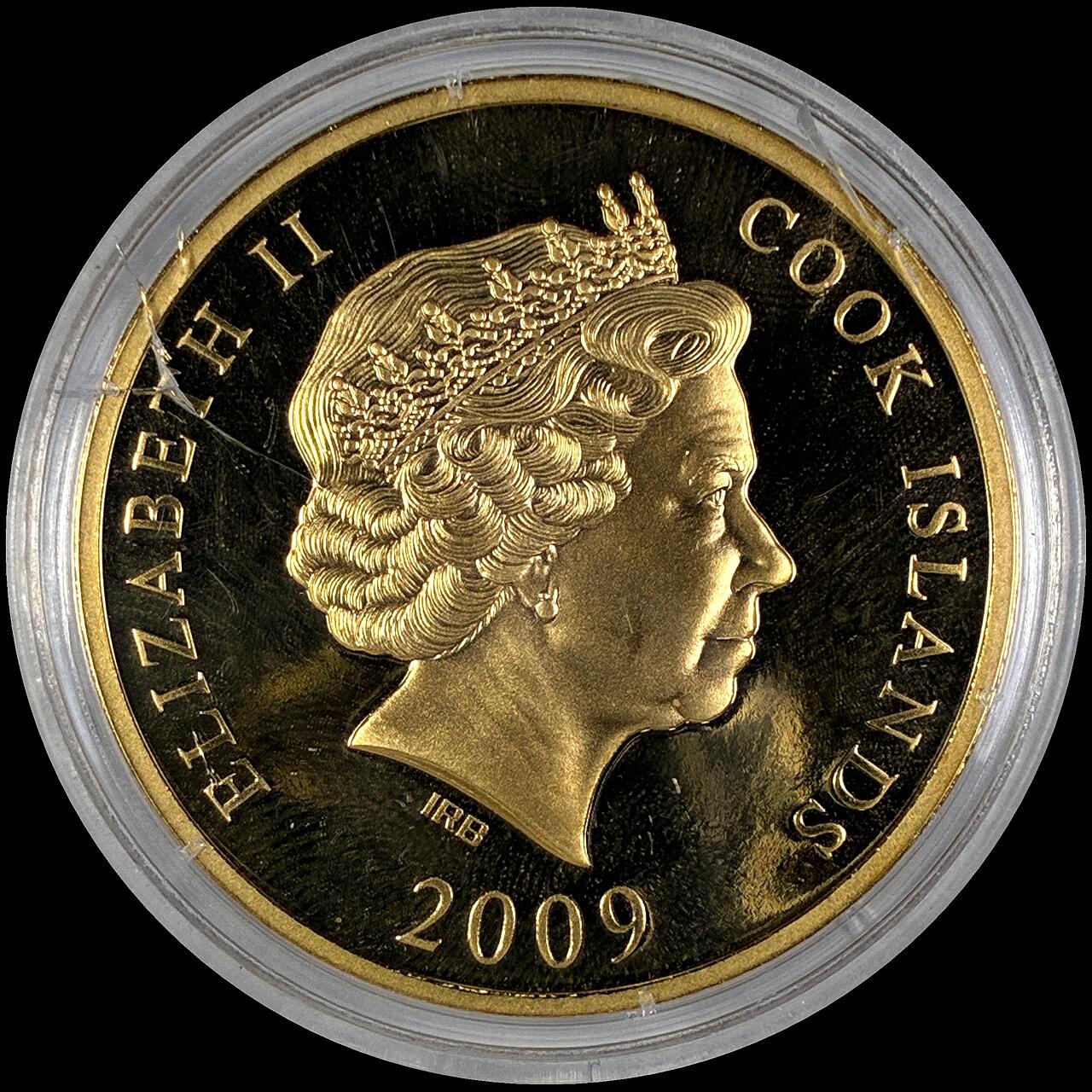 【雨安】【直播拍卖】【世界币章118期-裸币】2025-12-05 周五 19:30 保真 [现代裸币] Cook Island 库克群岛 1元 2010年 德累斯顿圣母教堂 塑料盒子有破损