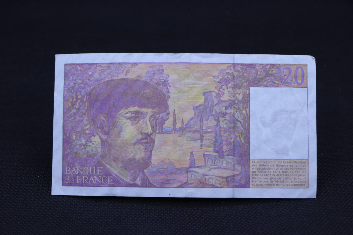 【淘币小摊】限时拍第八百二十一拍  纸币场  满百包邮可预留两周  周一统一发货   法国1997年20法郎纸币