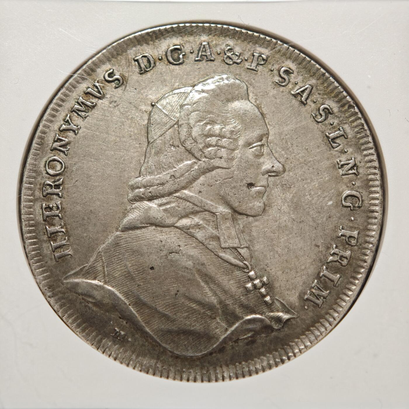 【德藏】世界币章拍卖第156期（拍品征集中~欢迎藏友联系） 1780年 神圣罗马帝国萨尔茨堡泰勒大银币 NGC AU 状态极佳