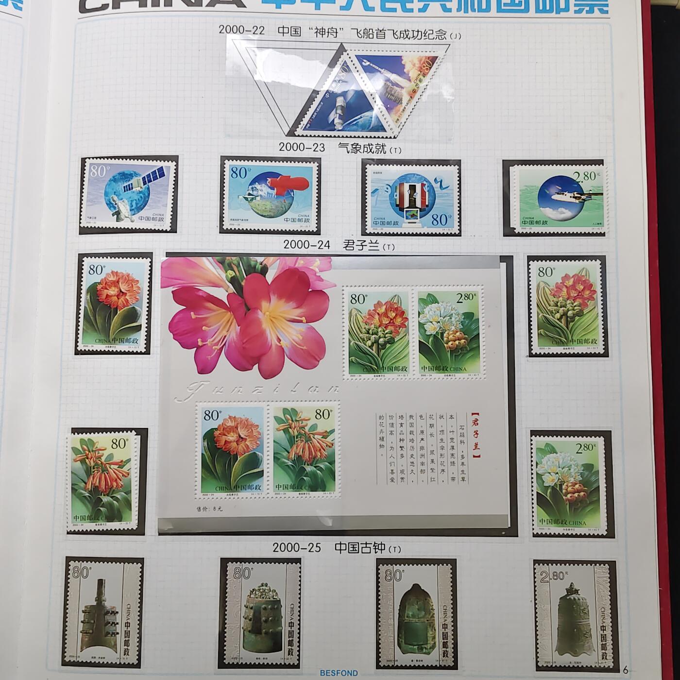 【全场包邮】纯粹捡漏拍483场（免费代拍第20场） 【邮品】中国2000年邮票定位册含全年邮票及型张