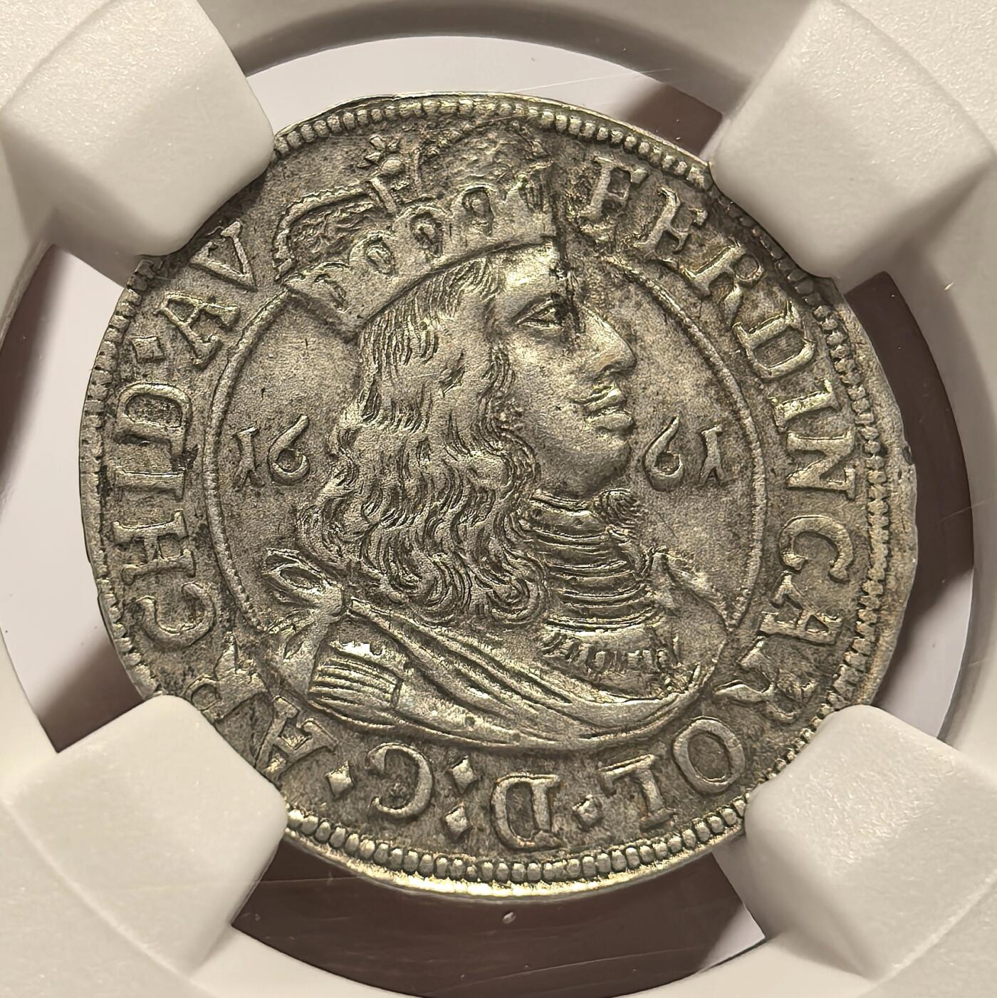 博洋堂世界钱币拍卖第150期（全场包邮） NGC AU55 奥地利1661年3克鲁泽银币