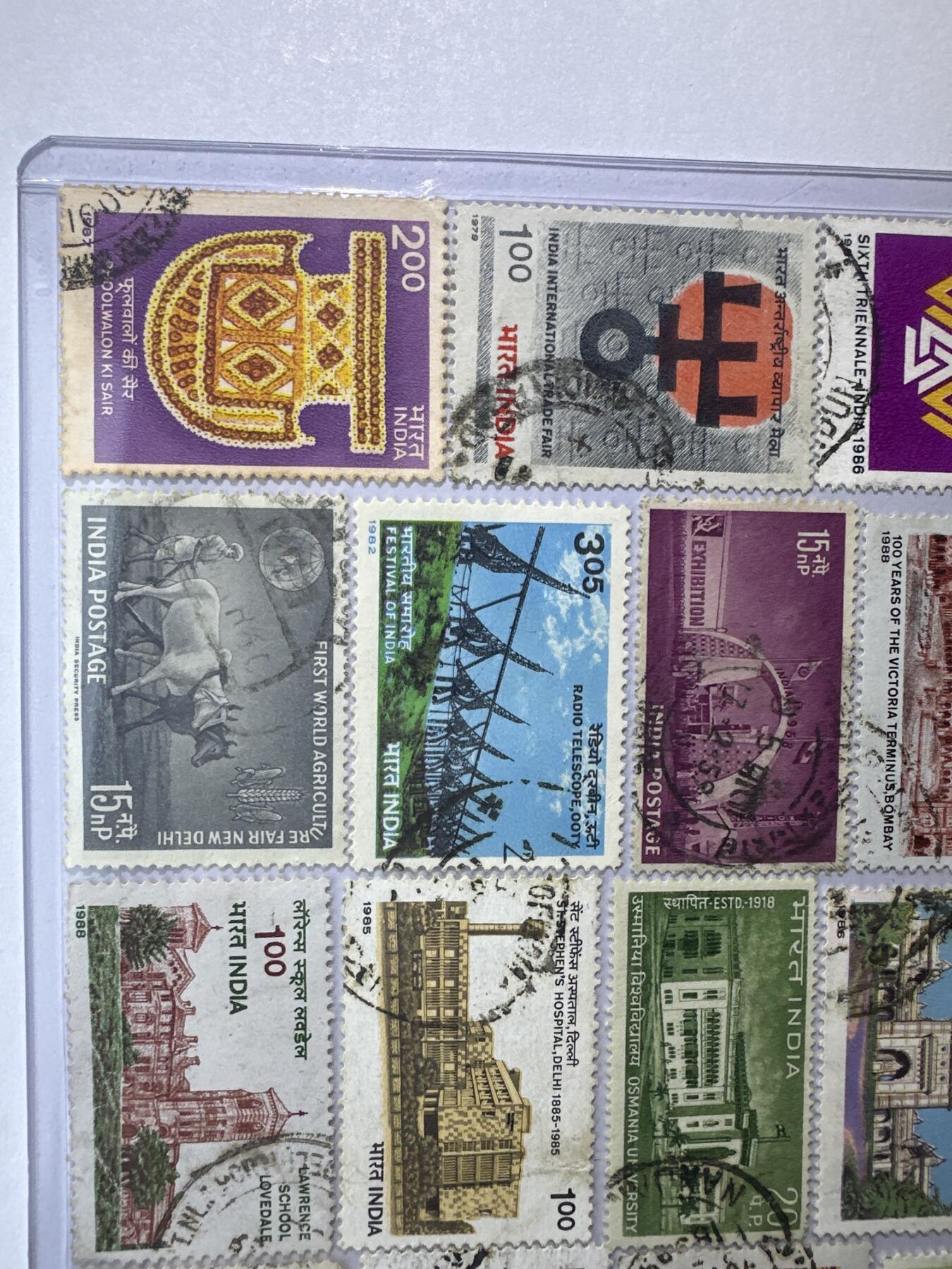 12.6邮票专场 印度信销散票18枚