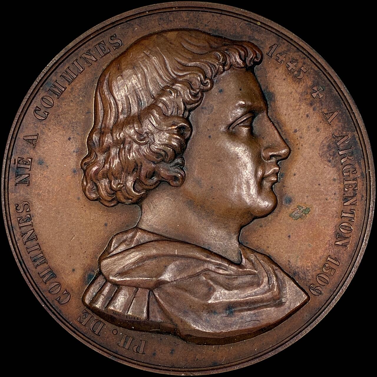 【雨安】【直播拍卖】【世界币章118期-裸币】2025-12-05 周五 19:30 保真 [章] France 章 法国 19世纪 外交官/政治家 科米纳 铜章 46mm