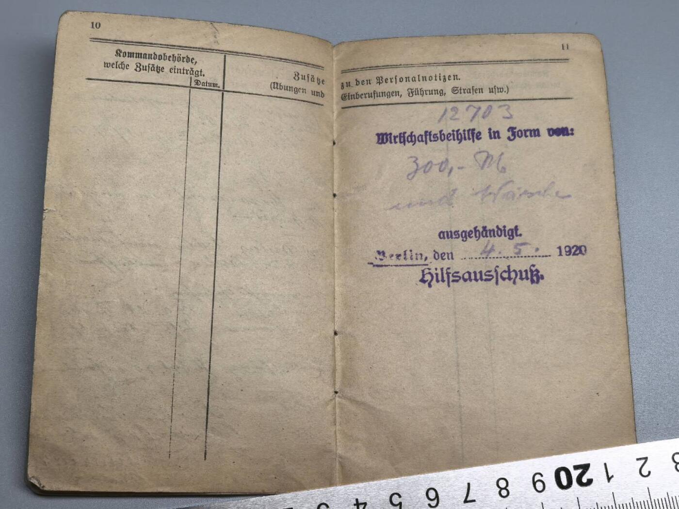 小驴勋章奖章收藏12月06日周六晚六点拍卖（珍爱和平，收藏战争，铭记历史，勿忘国耻，忠党爱国。有偿代拍，送拍规则在简介最后，参拍须阅读规则后再参拍，关系到运费包装发货时效真假辨别等关键信息，拍卖时不再发原图，看大图店主微信码在拍卖店铺介绍里） 一战德国士兵证