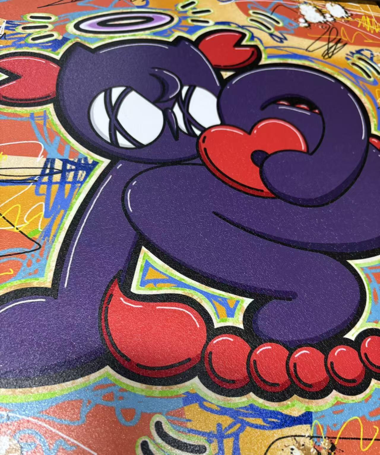 零元拍：歪歪 OWSON 系列作品装饰肌理画《十二星座-天蝎座》，相框尺寸35/35CM。因展品出展，镜框可能有轻微划痕，介意勿拍