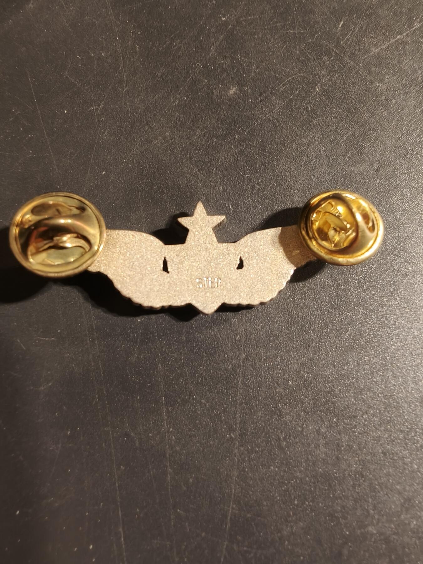 老王徽章第168期 美国空军军医中级技能章 925银 2英寸