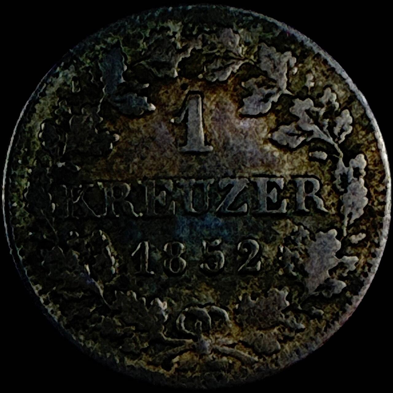 【雨安】【直播拍卖】【世界币章118期-裸币】2025-12-05 周五 19:30 保真 [裸币德国] Germany 德国 德意志 1克鲁泽 银币 1852年