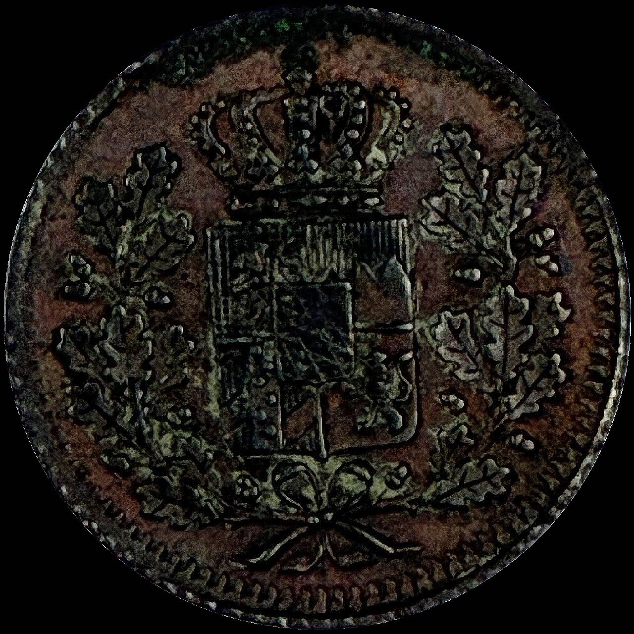 【雨安】【直播拍卖】【世界币章118期-裸币】2025-12-05 周五 19:30 保真 [裸币德国] Germany 德国 德意志 巴伐利亚 1赫勒 1850年