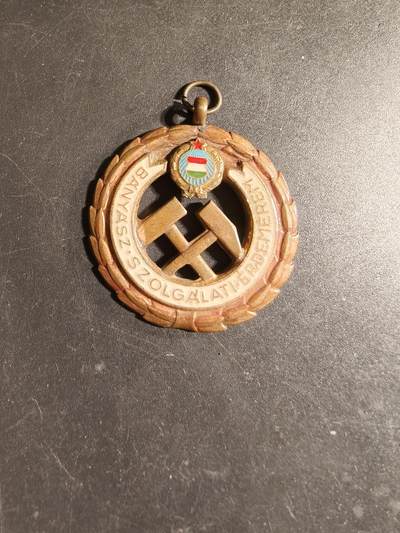 老王徽章第168期 - 匈牙利矿工服役奖章    无绶带