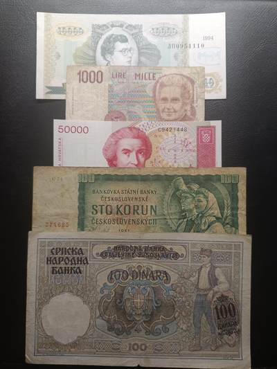 2025十二月第一期，总206期 - 【夜】欧洲纸币/票券批量五张流通品相—UNC