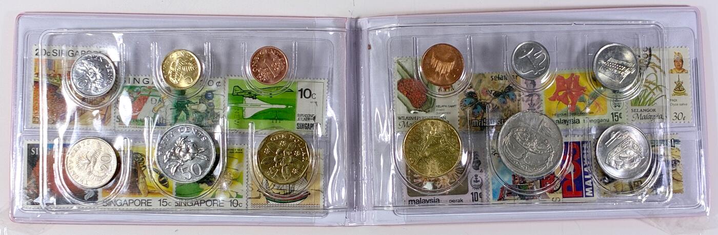 【雨安】【直播拍卖】【世界币章118期-裸币】2025-12-05 周五 19:30 保真 [现代套币] Singapore 新加坡 马来西亚 套币