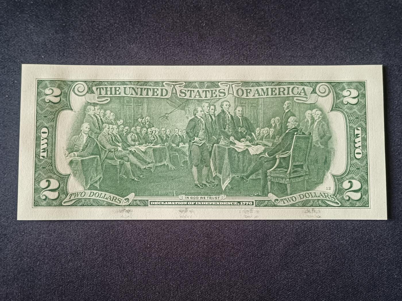 【游宝拍卖】乙巳蛇年92期 第四季首拍场  美国-2美元【SERIES-2017A 全新UNC】