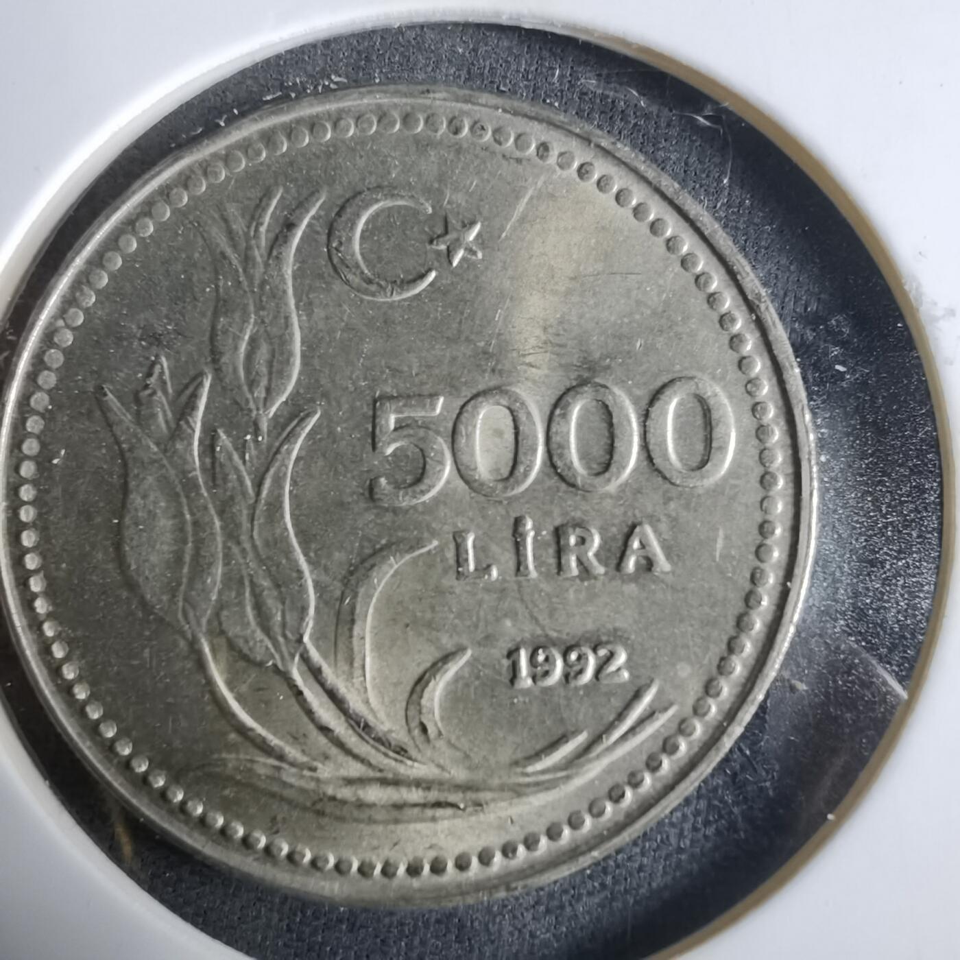 沼泽如烟--第921场 土耳其1992年5000里拉