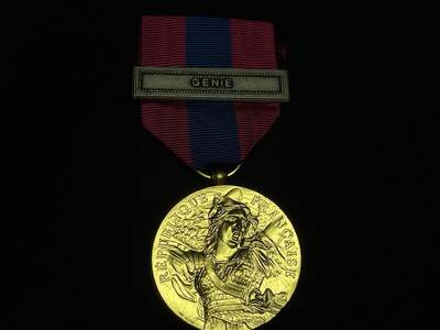 勋章专场 - 法国金级国防服役奖章   “工兵”勋条