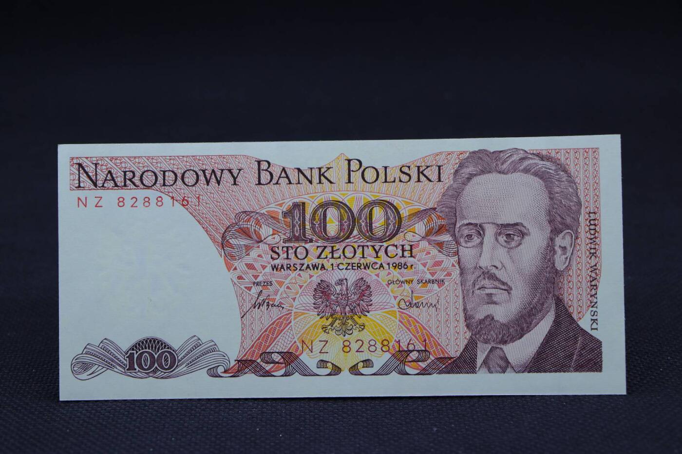 【淘币小摊】限时拍第八百二十一拍  纸币场  满百包邮可预留两周  周一统一发货   波兰1986年100兹罗提纸币