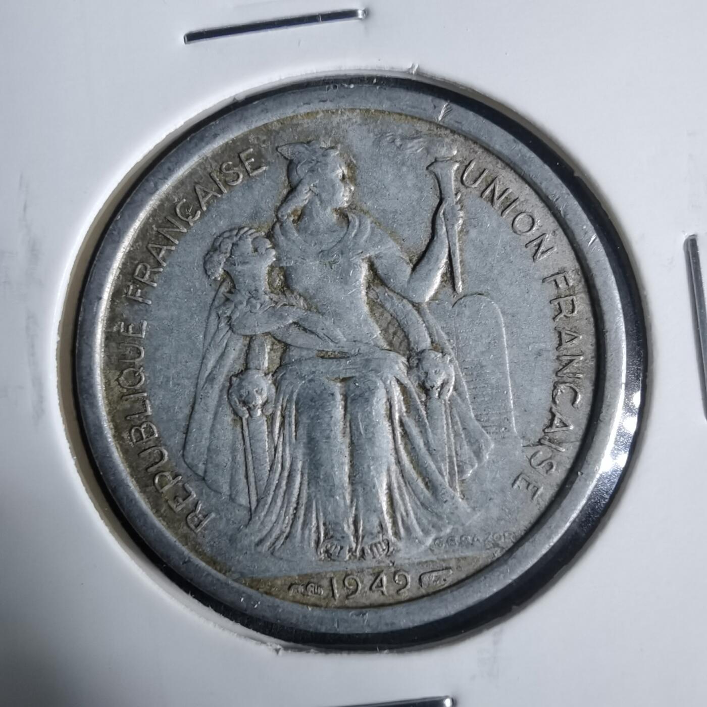 沼泽如烟--第921场 法属新喀里多尼亚1949年2法郎