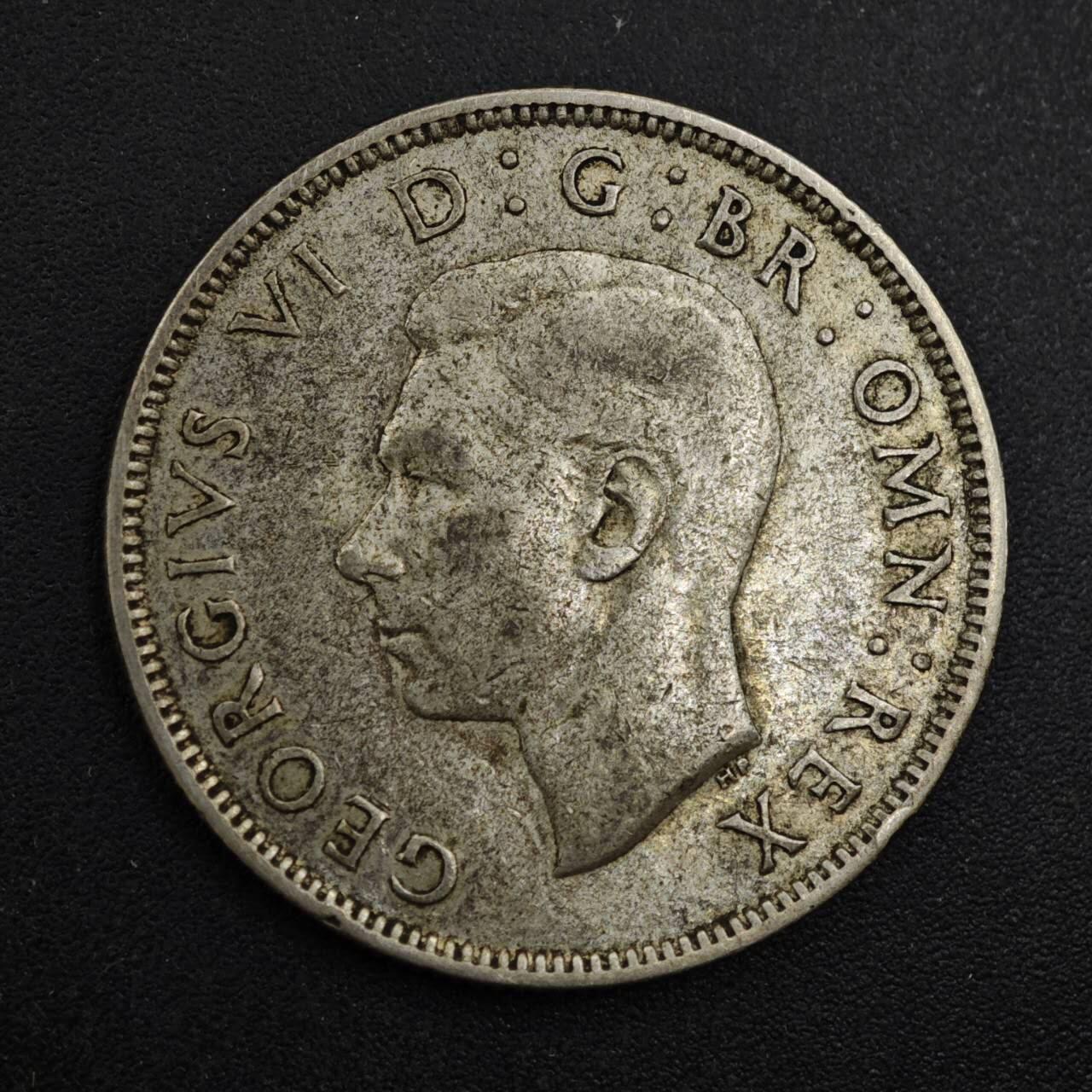 【淘币小摊】实时拍第八百一十八拍   散币小银币场   满百包邮可预留二周 每周一统一发货   英国1942年乔治六世2先令银币