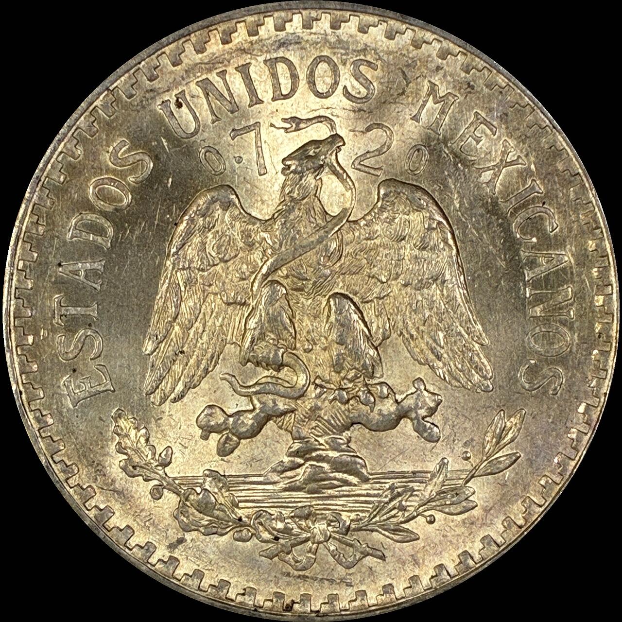 【雨安】【直播拍卖】【世界币章118期-裸币】2025-12-05 周五 19:30 保真 [裸币各国] Mexico 墨西哥 1比索 1933年 KM# 455 [16.66 g., 0.720 Silver]