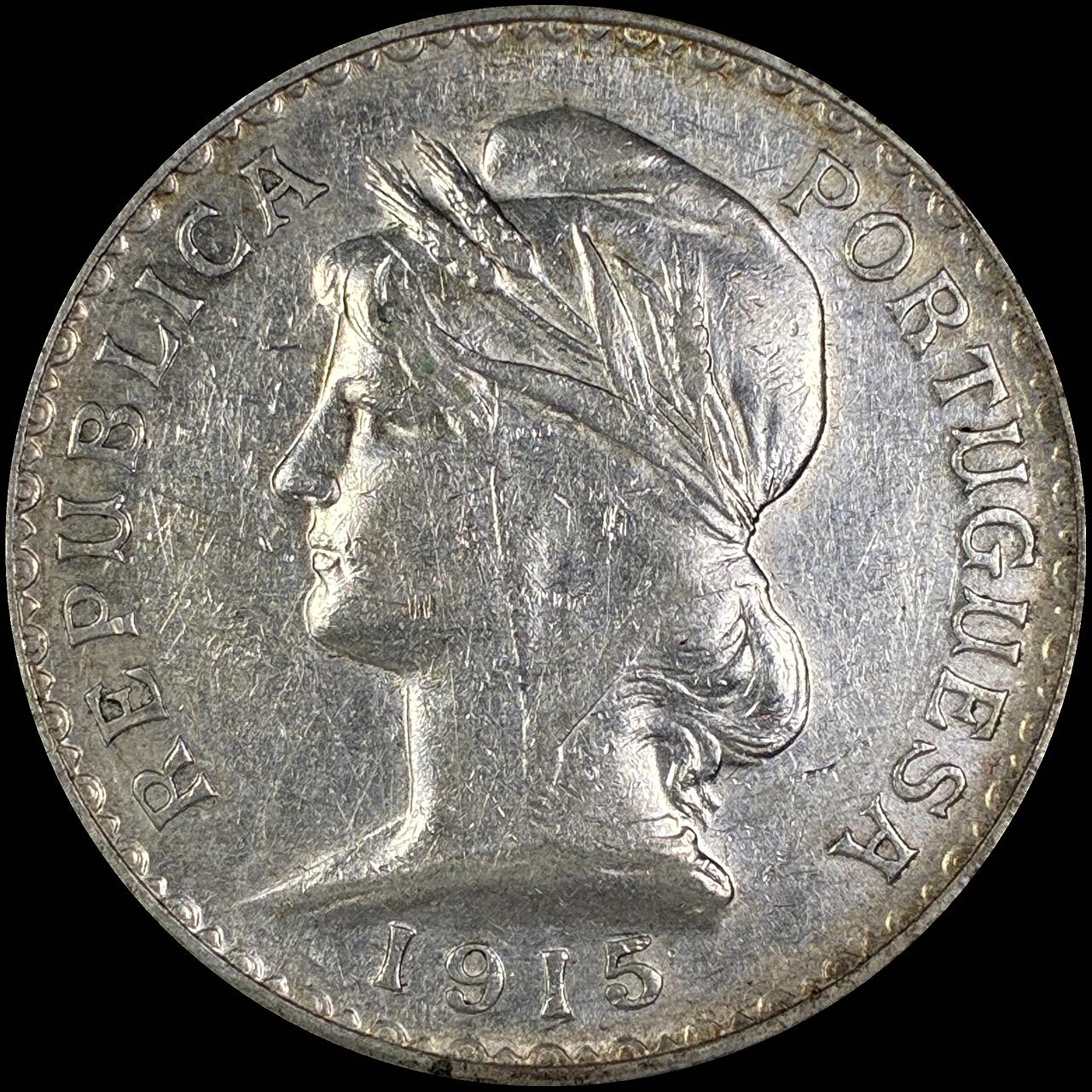 【雨安】【直播拍卖】【世界币章118期-裸币】2025-12-05 周五 19:30 保真 [裸币各国] Portugal 葡萄牙 共和国 1埃斯库多 1915年