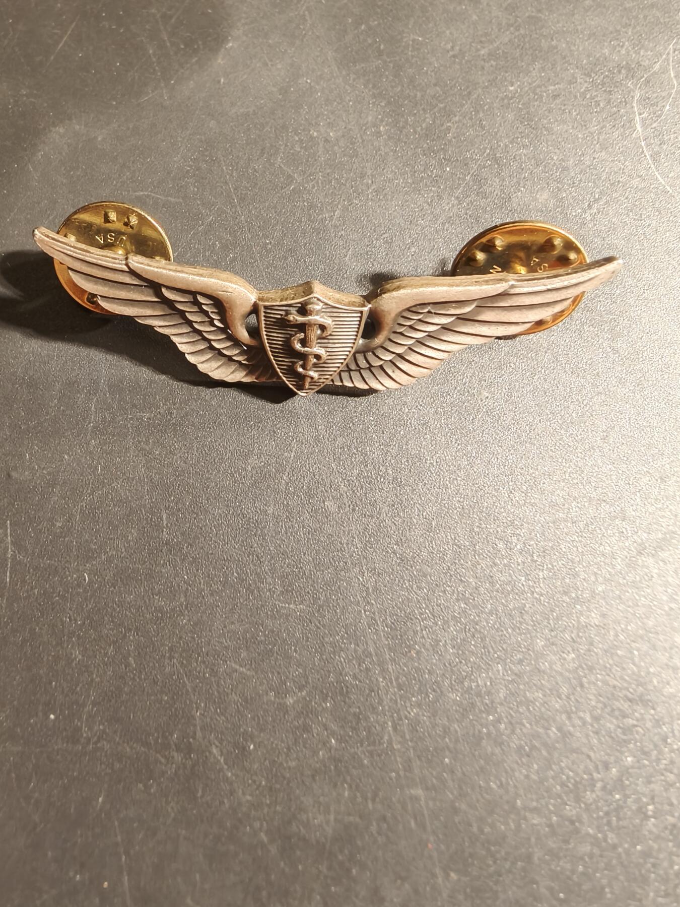 老王徽章第168期 美国空军军医技能章 925银 2英寸    梅耶厂