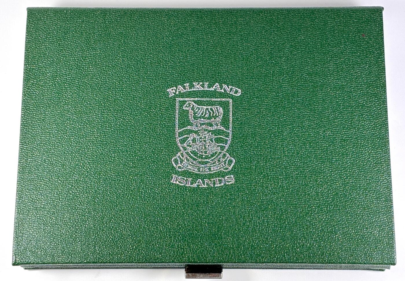 【雨安】【直播拍卖】【世界币章118期-裸币】2025-12-05 周五 19:30 保真 [现代套币] Falkland 福克兰群岛 套币 精制套币 1987年