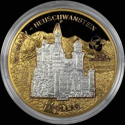 【雨安】【直播拍卖】【世界币章118期-裸币】2025-12-05 周五 19:30 保真 - [现代裸币] Cook Island 库克群岛 1元 2010年 德国新天鹅堡