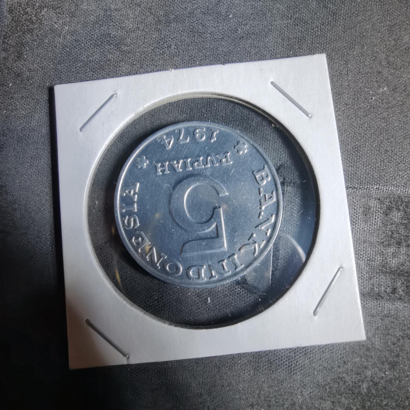 沼泽如烟--第921场 印度尼西亚1974年5卢比