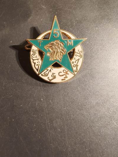 老王徽章第168期 - 法国非洲军团第5摩洛哥步枪团证章