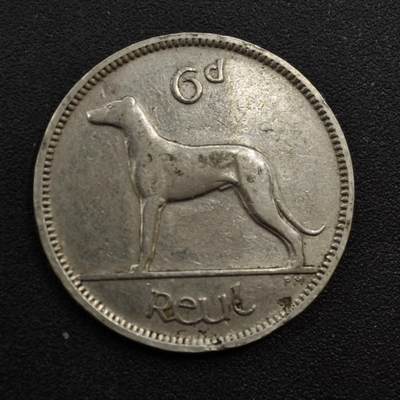 【淘币小摊】实时拍第八百一十八拍   散币小银币场   满百包邮可预留二周 每周一统一发货   - 爱尔兰1928年6便士镍币