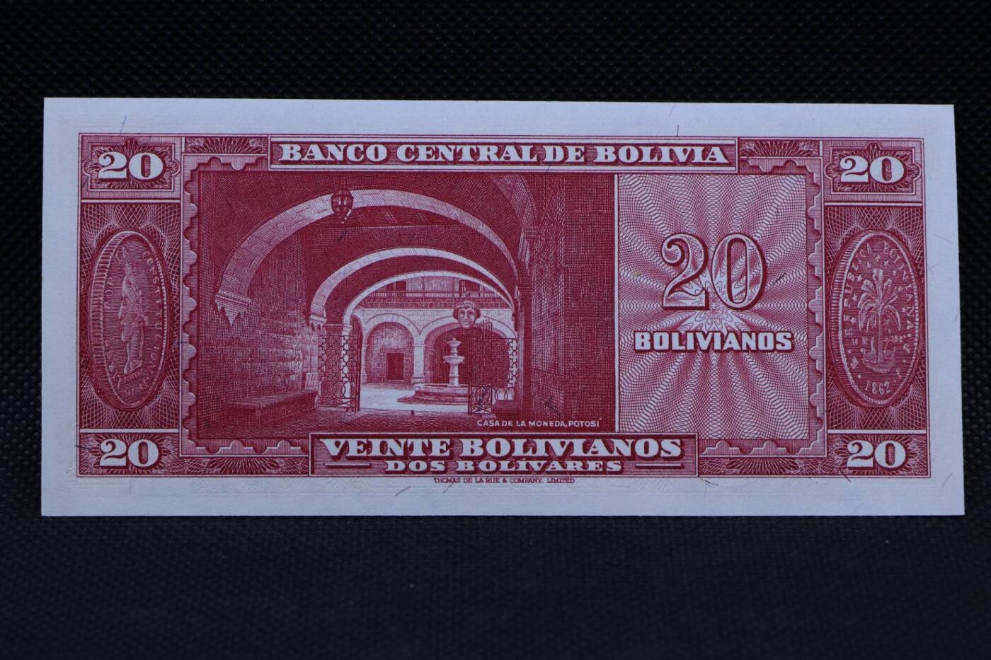 【淘币小摊】限时拍第八百二十一拍  纸币场  满百包邮可预留两周  周一统一发货   玻利维亚1945年20玻利瓦尔纸币