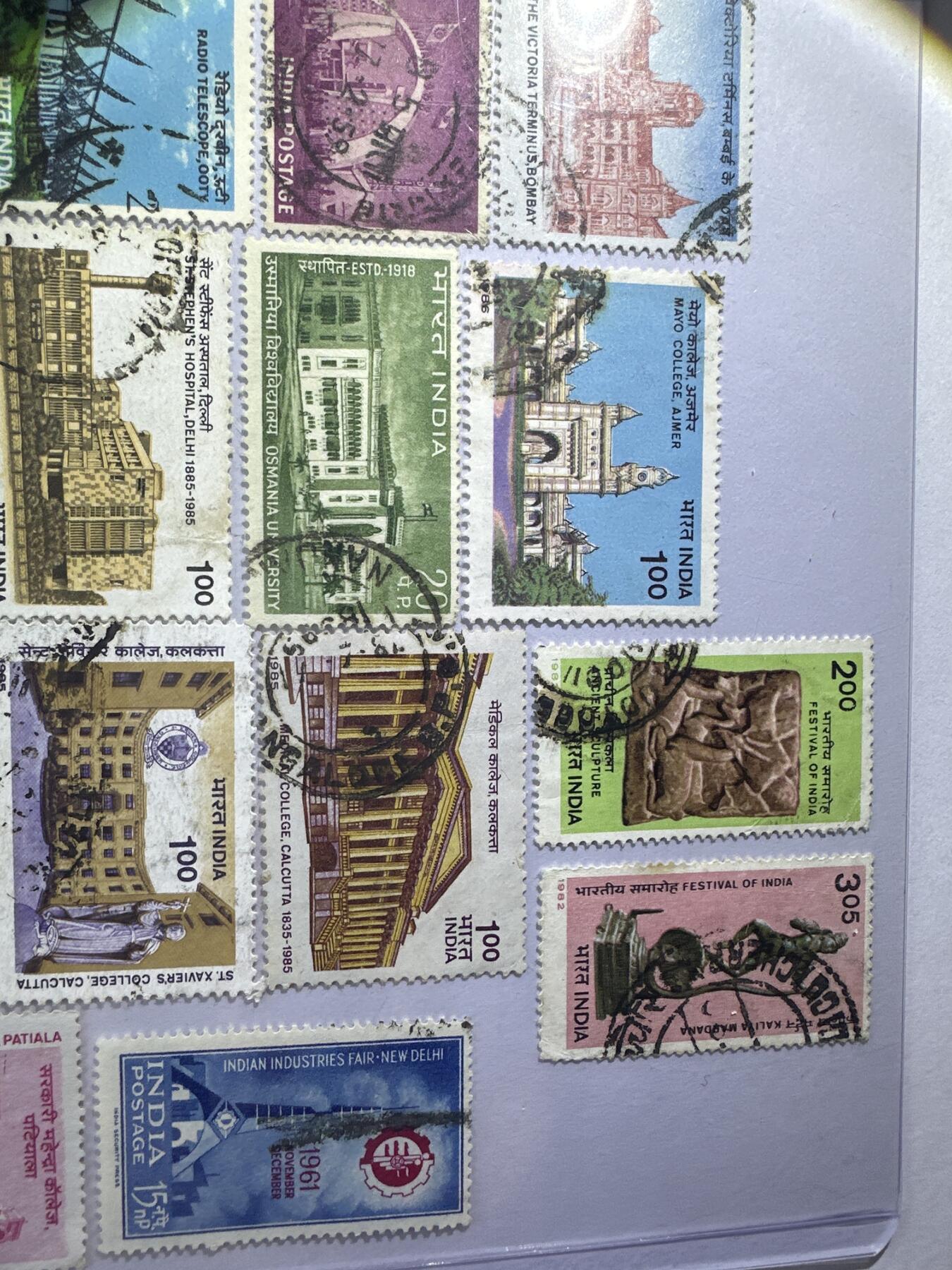12.6邮票专场 印度信销散票18枚