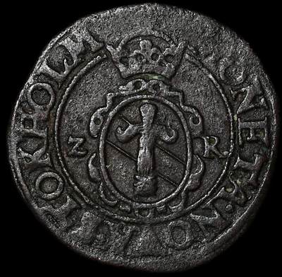 修遠堂世界钱币第九十六期 - 1573年瑞典2欧尔 带藏家手写标签 2.93g