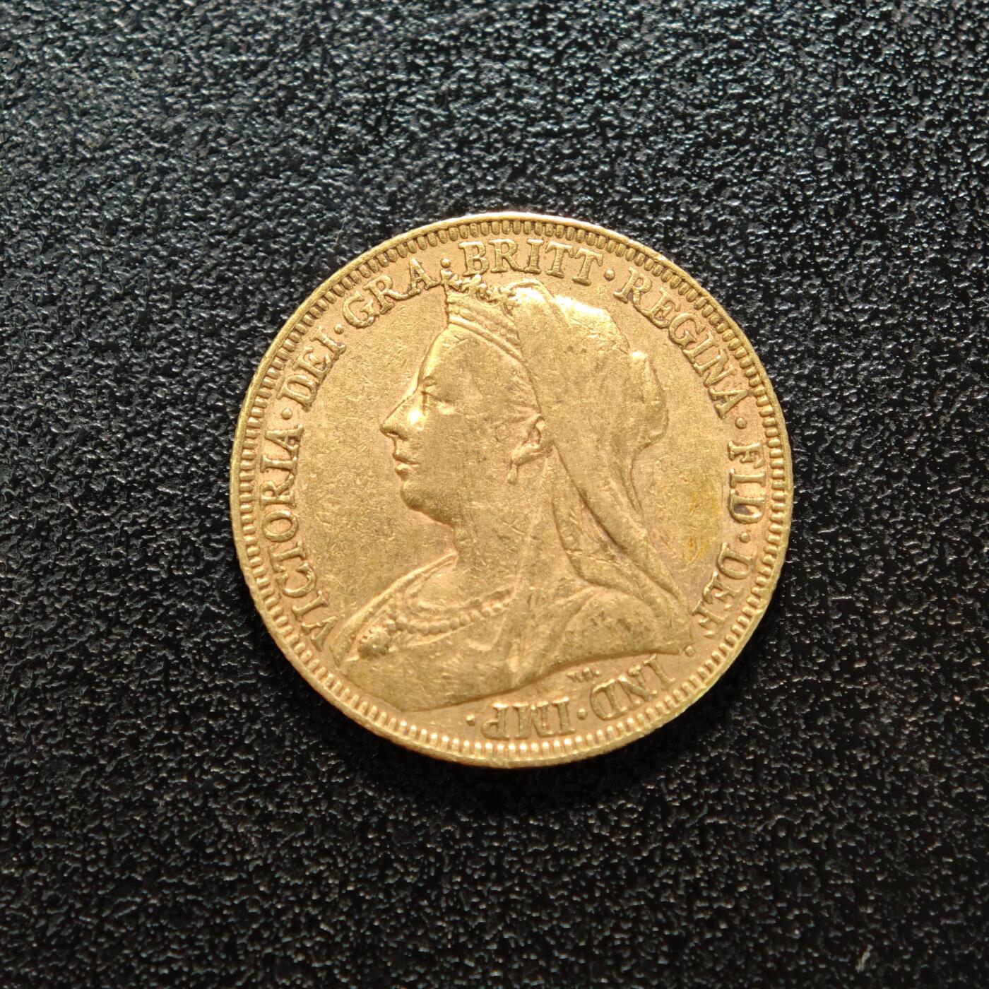 【德藏】世界币章拍卖第156期（拍品征集中~欢迎藏友联系） 1896年 英国索维林金币 917金 原味状态 直径约：21.9mm；重约：8g