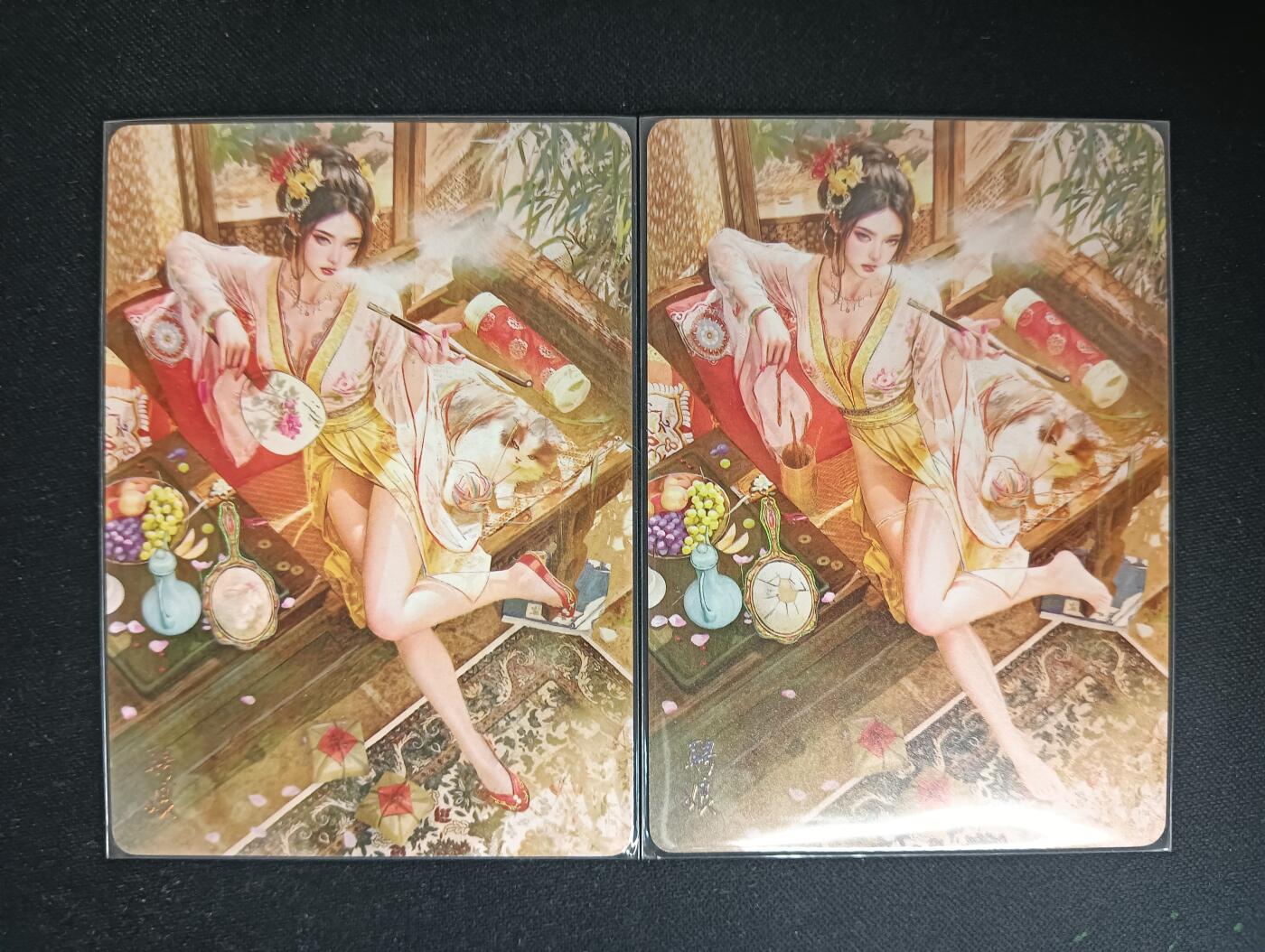 花开卡拍第53期（12月28号周日截拍，品控勿拍!!!拍品不寄存，运费5元，自制卡难免瑕疵，可能存在轻微撞角爆边等出厂瑕疵，品控介意勿拍！） 燎原 人间传 聘娘双服饰 幻普2张