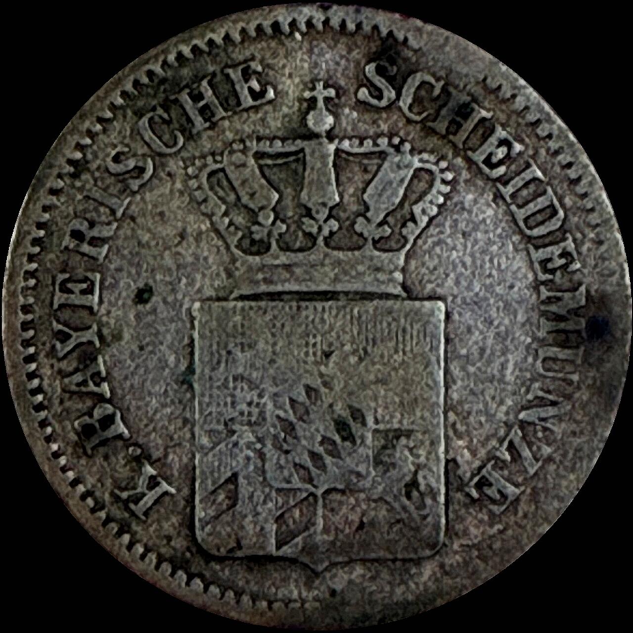 【雨安】【直播拍卖】【世界币章118期-裸币】2025-12-05 周五 19:30 保真 [裸币德国] Germany 德国 德意志 1克鲁泽 银币 1862年